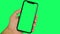 Phone green screen, chroma key of smartphone, mobile phone green screen