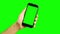 Phone green screen, chroma key of smartphone, mobile phone green screen