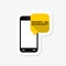 Phone Help sticker icon. Mobile chat sign. Conversation or SMS symbol