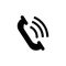 phone icon in black - stock vector.