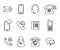 Phone icon. Set of icons in the style of linear design.