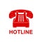 Phone icon. Telephone and support hotline helpdesk symbol.