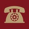 The phone icon. Telephone and support, hotline, helpdesk symbol. Flat