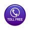 Phone icon toll free button