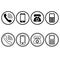 Phone icon Vector collection. Call illustration sign set. contact symbol.