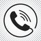 Phone icon vector, contact, support service sign on isolated background. Telephone, communication icon in flat style. Simple