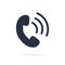 Phone icon vector. Flat icon phone symbol. Call back, contacts, phone sign for business website. Telephone support