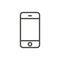 Phone icon vector. Line smartphone symbol.