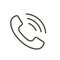 Phone icon vector. Line telephone symbol.