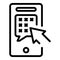 Phone information icon, outline style
