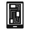 Phone innards icon, simple style