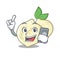 With phone jicama with in the isolated mascot