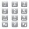 Phone keypad, gray telephone buttons