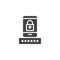 Phone lock password vector icon