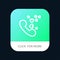 Phone, Love, Heart, Wedding Mobile App Button. Android and IOS Line Version