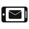Phone mail icon simple vector. Contact email