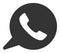 Phone Message Raster Icon Flat Illustration