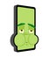 Phone Nausea Feeling sick emotion isolated. Sick  Smartphone Cartoon Style. Gadget ill Vector