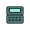 Phone, pager icon. Simple color with outline vector elements of communication icons for ui and ux, website or mobile application