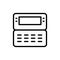 Phone, pager icon. Simple line, outline vector elements of communication icons for ui and ux, website or mobile application