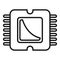 Phone processor icon, outline style