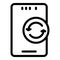Phone protection icon outline vector. Safety display glass
