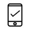 Phone protection Icon, vector line illustration