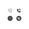 Phone receiver icon, telephone signs