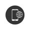 Phone roaming icon in flat style. Roaming symbol for your web site design, logo, app, UI