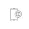 Phone roaming line icon in flat style. Roaming symbol for your web site design, logo, app, UI Vector