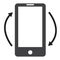 Phone rotate icon on white background. flat style. black phone rotate symbol