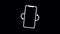 Phone Rotation from Vertical to Horizontal or Reverse. Turn and Rotate Your Device Smartphone Icon Animation in Black