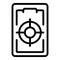 Phone shooter icon outline vector. Online game