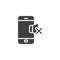 Phone silent mode vector icon