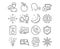 Phone survey, Inspiration and Strategy icons. International globe, Search book and Human sing signs. Vector