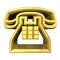 Phone symbol in gold - 3D