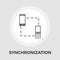 Phone sync vector flat icon