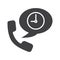 Phone talk duration glyph icon