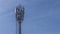 Phone telecommunications tower time. cellular network data transmission and TV broadcast antenna