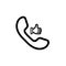 phone and thumbs up symbol. communication icon.