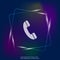 Phone vector icon on flat style. Handset neon light Layers grou
