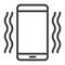 Phone vibrating line icon, web and mobile