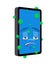 Phone virus Sick Infection isolated. infected ill Smartphone Cartoon Style. Gadget Disease Vector