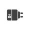 Phone wall charger vector icon