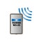 Phone wifi password. Internet communication. Digital technology background. Vector illustration. stock image.