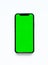 Phone XS, Phone smartphone, green screen on white background