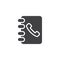 Phonebook agenda vector icon