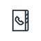 phonebook icon vector from call center service concept. Thin line illustration of phonebook editable stroke. phonebook linear sign