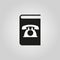 Phonebook icon. vector design. Telephone book symbol. web. graphic. JPG. AI. app. logo. object. flat. image. sign. eps