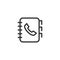 Phonebook Line Icon Design